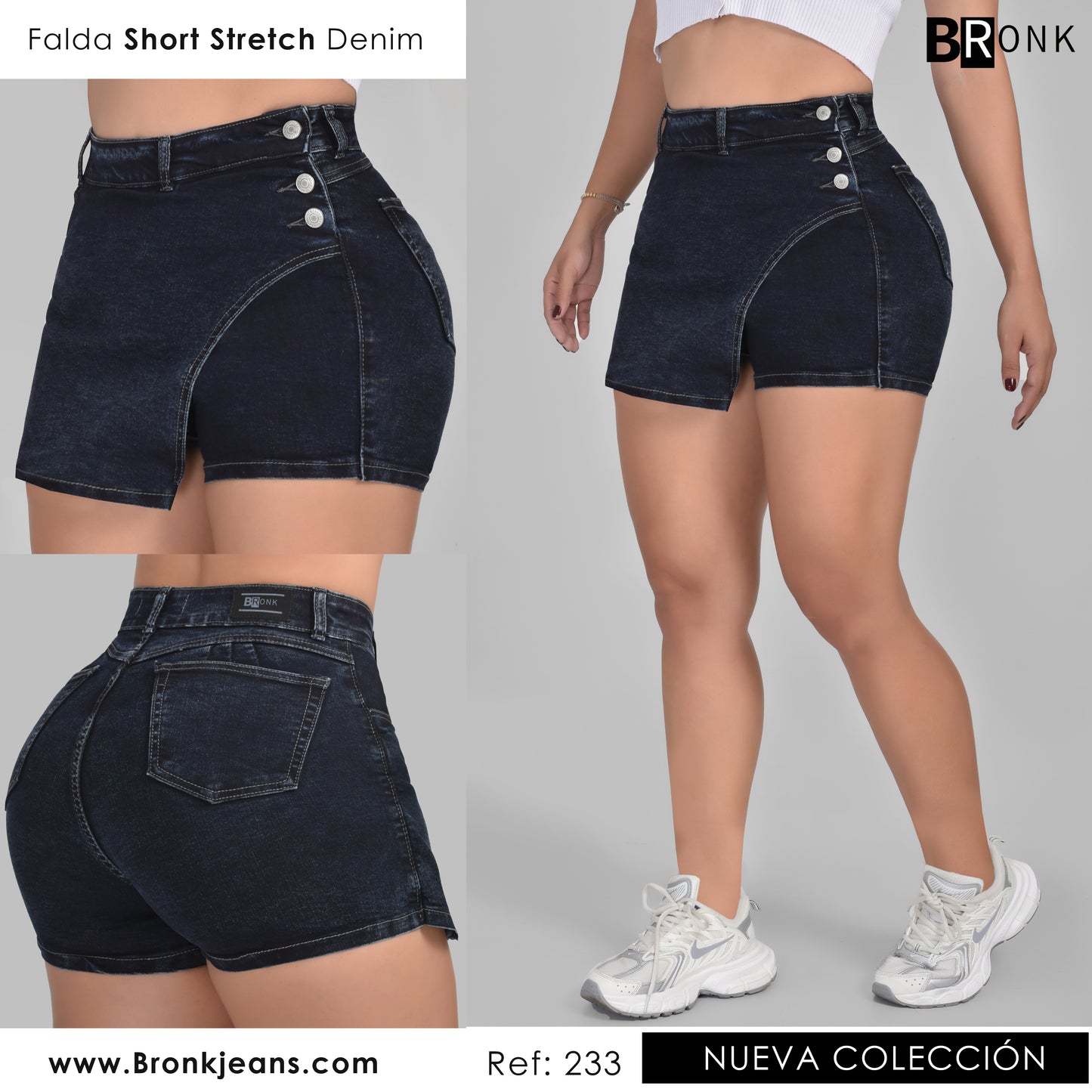 FALDA SHORT MUJER STRETCH REF. 233