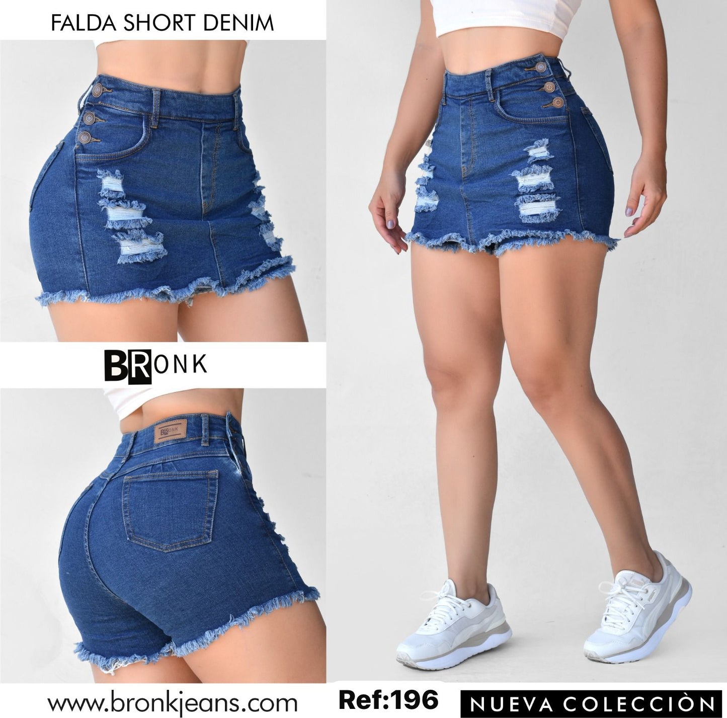 FALDA SHORT MUJER STRECH REF. 196