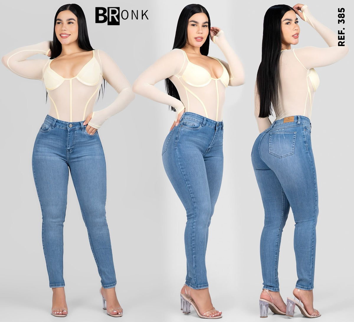 JEANS DAMA SKINNY REF. 385 Y BODY RENESME AMARILLO S-M-L
