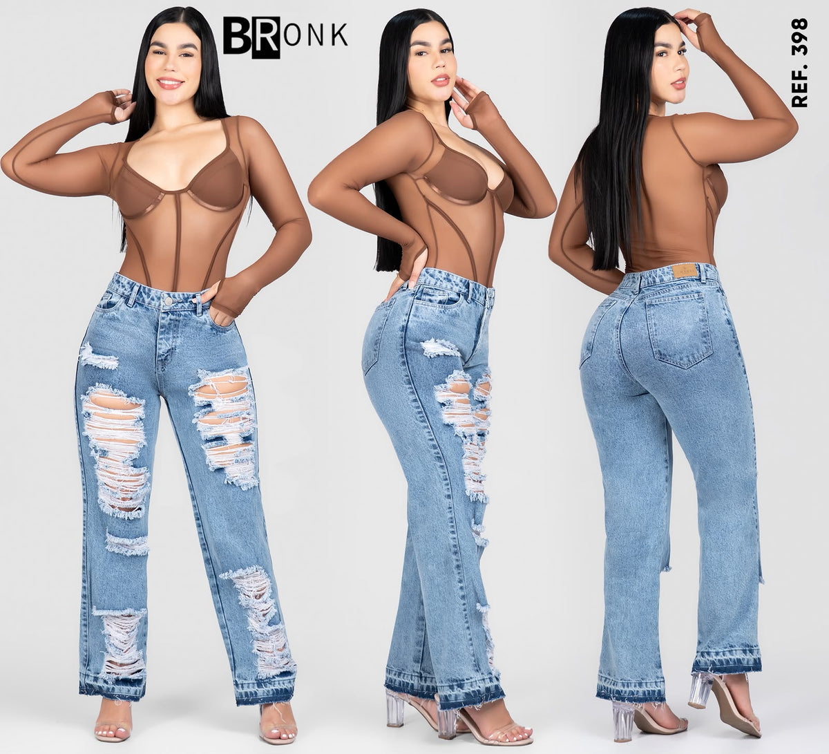 JEANS DAMA RIGIDO REF. 398 Y BODY REF RENESME CAFE S-M-L