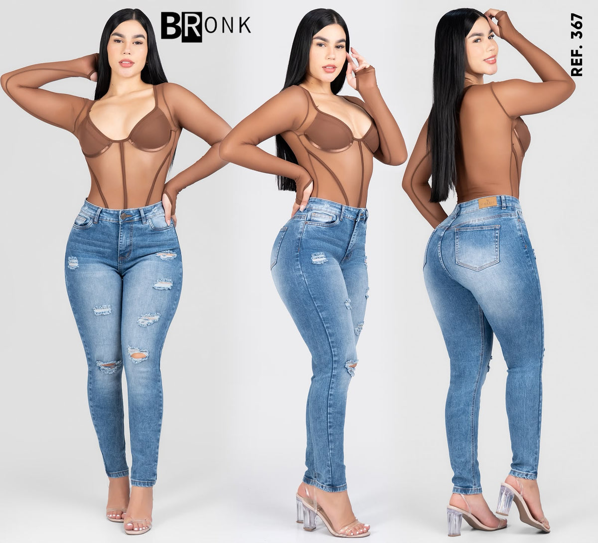 JEANS DAMA SKINNY REF. 367 Y BODY RENESME CAFE S-M-L